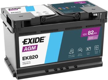EXIDE AGM 12V 82AH 800A R+