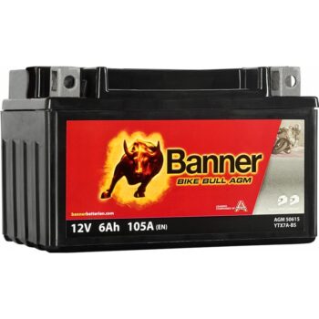 BANNER BIKE BULL AGM YTX7A-BS 6AH 105A L+