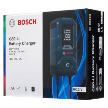 Зарядно устройство за акумулатори Bosch C80-Li, 230 V, 6 V / 12 V, 5 A / 15 A