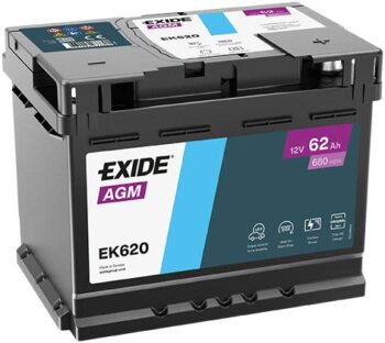 Exide AGM 12V 62Ah 680A R+